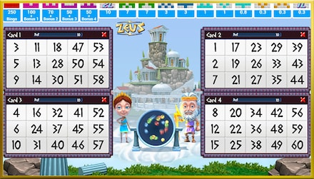 Zeus Bingo screenshot