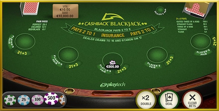 Cashback Blackjack screenshot