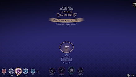 Classic Blackjack with Noble Diamonds screenshot