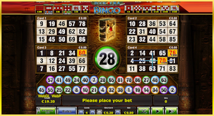 Book of Ra deluxe Bingo screenshot